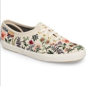 Rifle Paper Co embroidered Keds- size 6.5